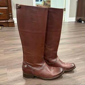 Frye Chestnut Leather Tall Boots